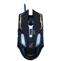 Jagen Leopard V10 USB 6-toetsen 2400DPI vier-Speed verstelbare stalen mesh backlight bekabelde optische gaming muis lengte: 1.45 m (zwart)