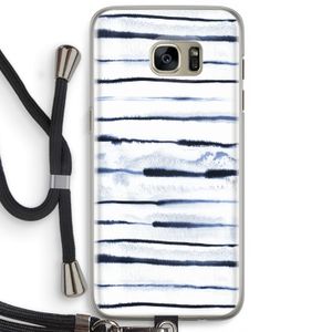 Ink Stripes: Samsung Galaxy S7 Edge Transparant Hoesje met koord