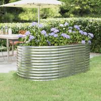 Plantenbak 175x100x68 cm gegalvaniseerd staal zilverkleurig