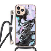 Pastel zwart: iPhone 11 Pro Transparant Hoesje met koord Pastel zwart: iPhone 11 Pro Transparant Hoesje met koord