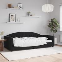 Slaapbank 100x200 cm fluweel zwart