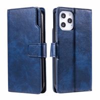 iPhone 13 Pro hoesje - Bookcase - Pasjeshouder - Portemonnee - Luxe - Kunstleer - Blauw - thumbnail