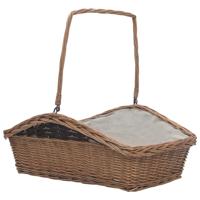 VidaXL Houtmand met handvat 61,5x46,5x58 cm wilgenhout bruin