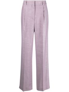 MSGM pantalon ample à fines rayures - Violet