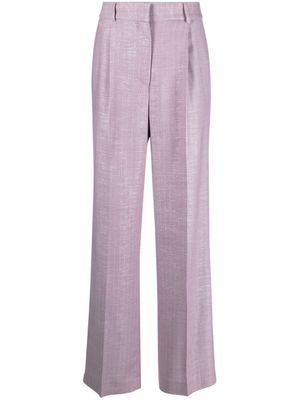 MSGM pantalon ample à fines rayures - Violet