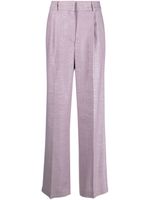 MSGM pantalon ample à fines rayures - Violet - thumbnail