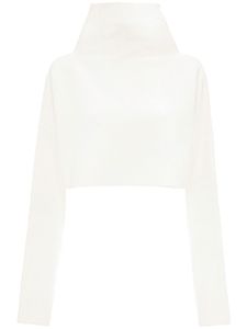 JW Anderson pull crop à détails de découpes - Blanc