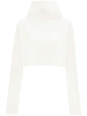 JW Anderson pull crop à détails de découpes - Blanc