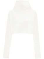 JW Anderson pull crop à détails de découpes - Blanc