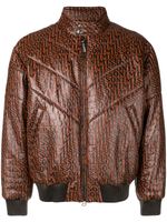 Missoni veste bomber à logo imprimé - Marron - thumbnail