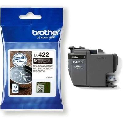 Cartridge LC422BK - BROTHER - Zwart 550p - Voor Zakelijk Smart MFC-J5340DW, MFC-J5345DW, MFC-J5740DW, MFC-J6540DW en MFC-J6940DW