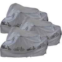 Dunlop fiets beschermhoes - 3x - 180 x 100 cm - grijs - waterafstotend - uv-bestendig - fietshoes