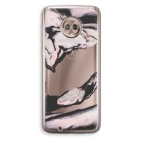 Roze stroom: Motorola Moto G6 Transparant Hoesje