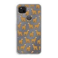 Alpacas: Google Pixel 4a Transparant Hoesje