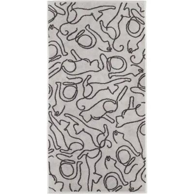 Cawö Cawö Cute Cats 6264 Badlaken 80x150 platin/basalt