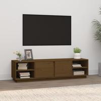Tv-meubel 156x40x40 cm massief grenenhout honingbruin