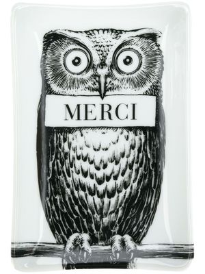 Fornasetti plat Merci - Noir