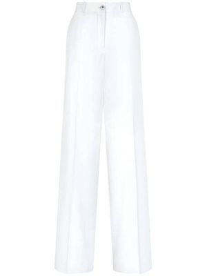 Dolce & Gabbana pantalon palazzo à taille haute - Blanc