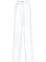 Dolce & Gabbana pantalon palazzo à taille haute - Blanc