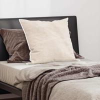 VidaXL Hoofdkussen met kussen wit 61 x 41 x 20 cm polyester