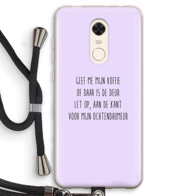 Ochtendhumeur: Xiaomi Redmi 5 Transparant Hoesje met koord