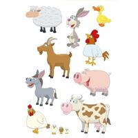 Boerderij dieren stickers - 27x stuks - kinderstickers - stickervellen - knutselspullen