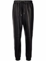 Philipp Plein pantalon droit en cuir - Noir