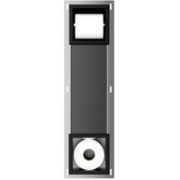 Xellanz Rocko Toiletrolhouder zonder Klep en Reserverolhouder - Inbouw - Mat Zwart