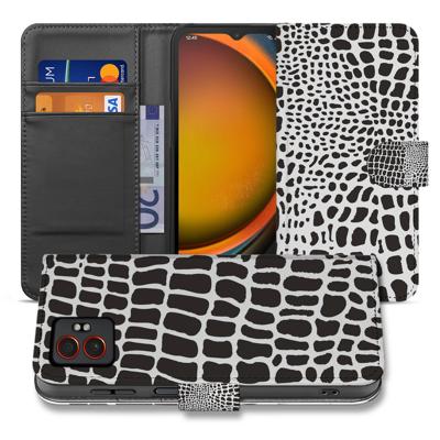Slangenprint Design Samsung Galaxy Xcover 7 Pro | Book Case & Portemonnee Hoesje Met Pasjes