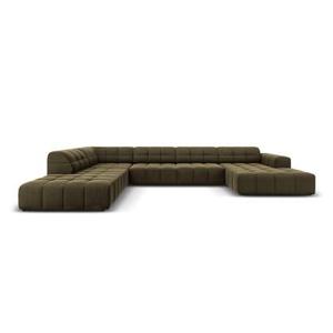 Cosmopolitan Design Chicago U-bank - Hoek Links - Velvet - Olijfgroen