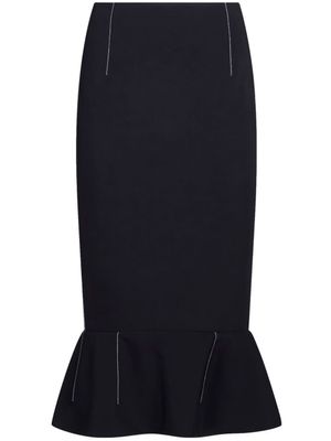 Marni jupe crayon à ourlet volanté - Noir