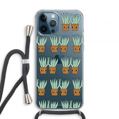 Sansevieria: iPhone 12 Pro Transparant Hoesje met koord