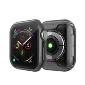 Siliconen case (volledig beschermd) 44mm - Zwart - Geschikt voor Apple watch 44mm