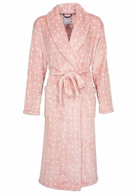 Roze sterrenbadjas dames fleece-s