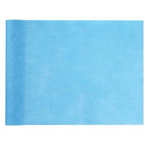 Tafelloper op rol - turquoise blauw - 30 cm x 10 m - non woven polyester