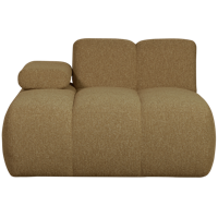 Woood Mojo chaise longue bank arm links bouclé Geel/Bruin Melange