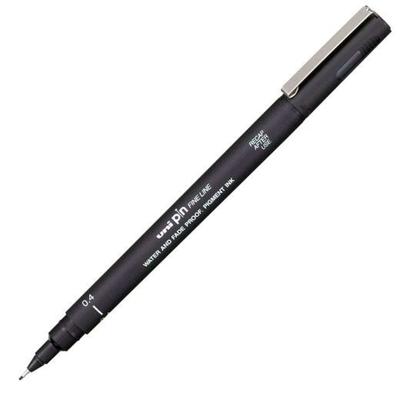 Permanente markeerstift Uni-Ball PIN04-200(S) Zwart 12 Onderdelen