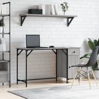 Bureau 131x48x75 cm bewerkt hout grijs sonoma eikenkleurig