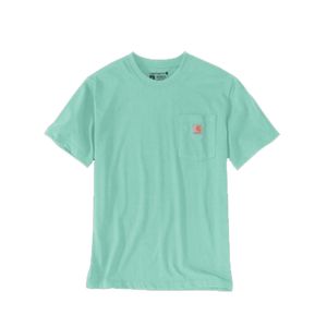 Carhartt K87 Pocket Short Sleeve Sea Green Heather T-Shirt Heren
