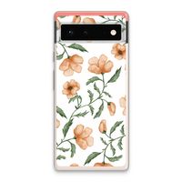 Peachy flowers: Google Pixel 6 Transparant Hoesje