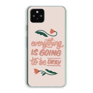 Optimistic flower girl: Google Pixel 5a 5G Transparant Hoesje