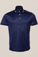 ETON Slim Fit Polo shirt Korte mouw donkerblauw - thumbnail