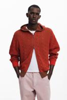 Gebreide trui met rits - RED - M