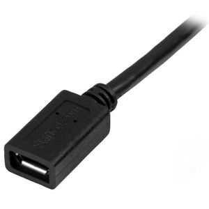 StarTech.com Micro-USB verlengkabel 0,5 m M/F Micro USB kabel 50cm