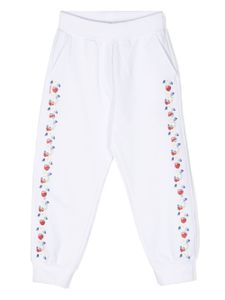 Monnalisa pantalon de jogging à fleurs - Blanc