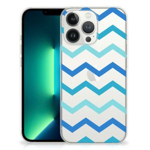 iPhone 13 Pro Max TPU bumper Zigzag Blauw