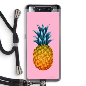 Grote ananas: Samsung Galaxy A80 Transparant Hoesje met koord
