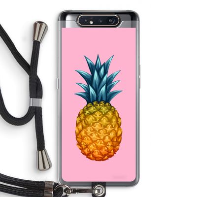Grote ananas: Samsung Galaxy A80 Transparant Hoesje met koord