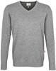 Hakro 143 V-neck pullover Premium-Cotton - Mottled Grey - 3XL