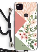 Sweet heaven geometrics: Pixel 4a 5G Transparant Hoesje met koord
